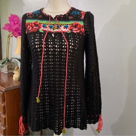 Free People Tops - Free People Crochet Knit Sweater